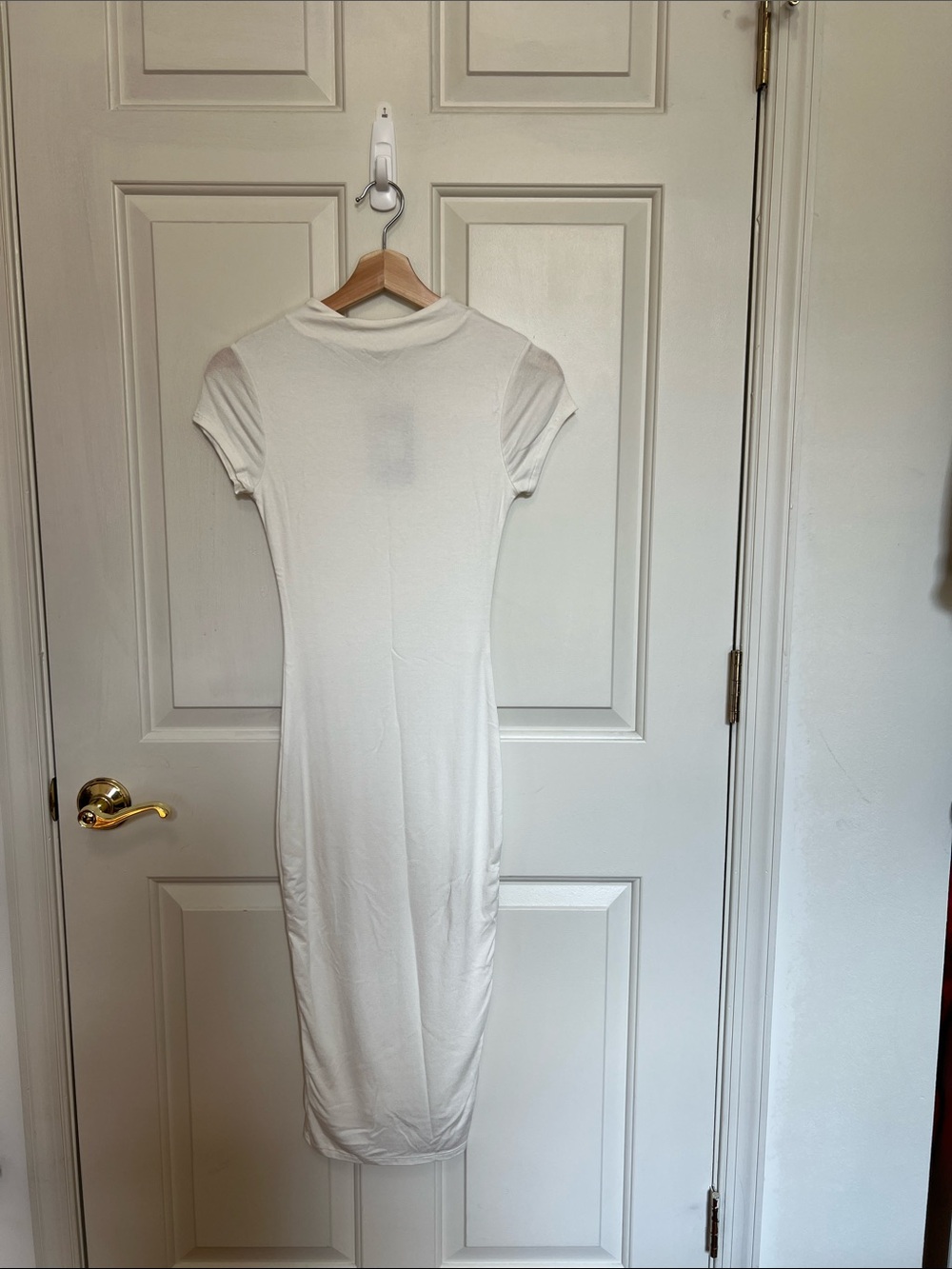 Classic White Midi T-Shirt Dress